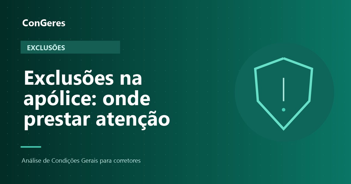 Capa: Identificação de exclusões na apólice de seguro